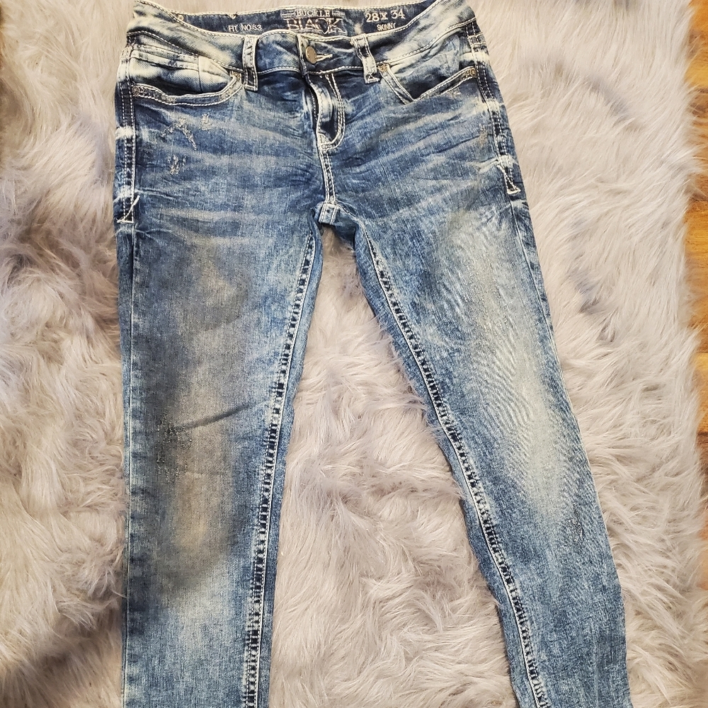 Buckle Black Skinny Jeans